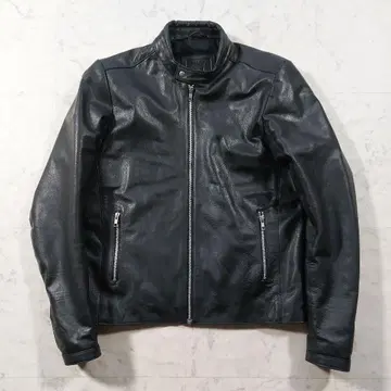 아소스 asos 천연 가죽 싱글 라이더 자켓 S 상당 블랙