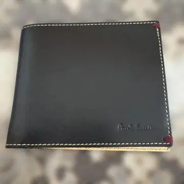 폴 스미스 블랙 가죽 접이식 지갑