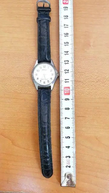 블랙 Maruman 여성용 가죽 손목시계 스테인리스