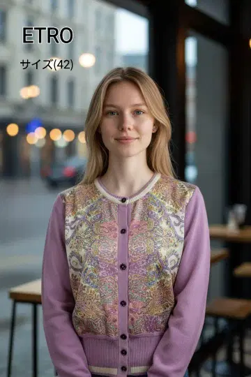 새상품급 ETRO 에트로 페이즐리 실크 프린트 가디건