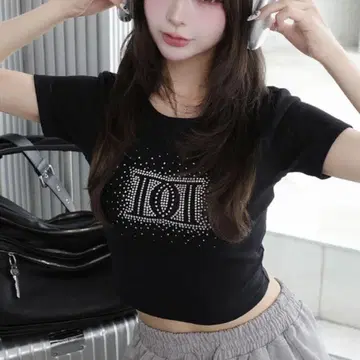 Darch 샤이니 DD 로고 컴팩트 셔츠 블랙