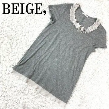 BEIGE, 베이지 반팔 티셔츠 그레이 S B101