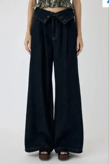 moussy 코르셋 디자인 배기 데님