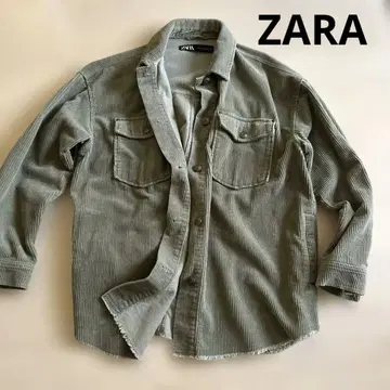 ZARA 코듀로이 자켓 S 카키 계열 블루종 가을/겨울 아우터 점퍼