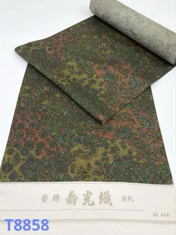 코몬 스코시 오리 사라사 문양 디자인 순수 실크 옷감