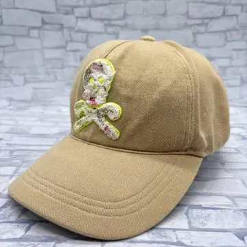 MARK&LONA 베이지 스컬 자수 야구 모자 골프 프리