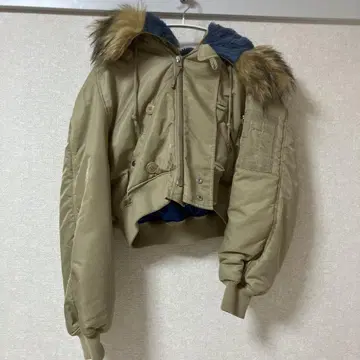 jouetie 베이지 MA-1 자켓 퍼 포함