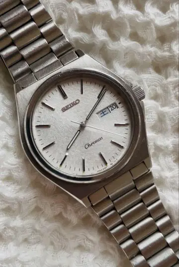SEIKO Chronos 손목시계 린넨 다이얼