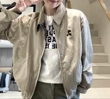 나일론 블루종과 체크 자켓 양면