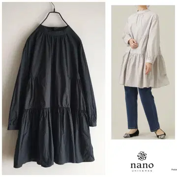 나노 유니버스 [세탁 가능] 튜닉 기장 A라인 개더 볼륨 블라우스