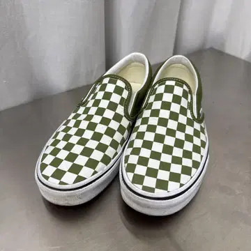 Vans 슬립온 올리브 그린 체커