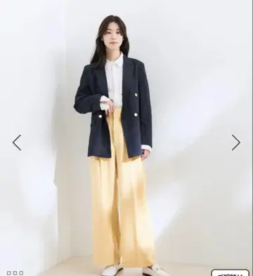 새상품급 VIS 금장 버튼 더블 자켓 네이비 골드 버튼