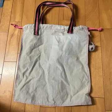 그레이 로고 프린트 숄더백