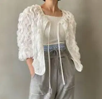 하우디 프릴 가디건