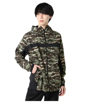 뉴발란스 XL 카모플라쥬 나일론 자켓 풀 집업