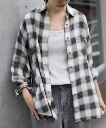 비에라 체크 루즈 셔츠
