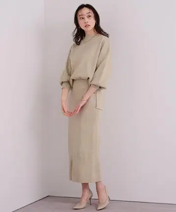 유어스 밀라노 리브 니트 셋업
