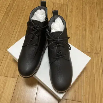 피그리노 블랙 가죽 지퍼 부츠 낮은 힐