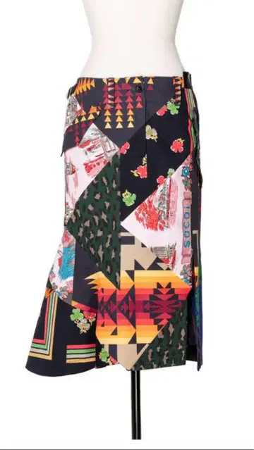 sacai Hank willis Thomas 스커트 NAVY MULTI