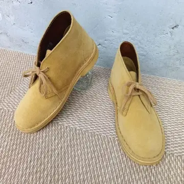 [ 미사용 ] 클락스 디저트 부츠 스웨이드 22cm 카멜
