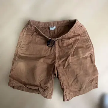 브라운 숏팬츠 허리밴딩