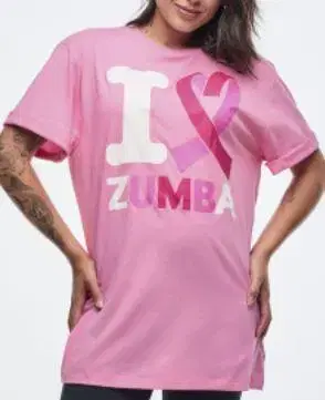 ZUMBA 줌바 미개봉 정품 미사용 새상품 복숭아색 T셔츠 프리 핑크