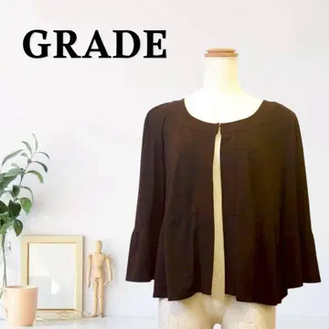 zG214 [ F ] GRADE 가디건 7분 소매 볼레로 플레어 슬리브