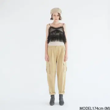 SEAROOMLYNN Tuck 볼륨 테이퍼드 카고 팬츠
