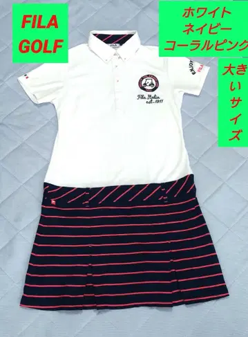 FILA 골프 원피스 L 빅 사이즈 LL 새상품급 화이트 네이비