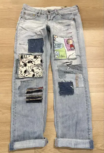 새상품급 구제 의류 데님 팬츠 청바지 M 사이즈 스누피