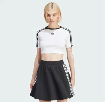 adidas 크롭 T셔츠 화이트