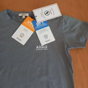 [ 새상품급 ] AIGLE UV 컷 속건성 T셔츠 반팔 그레이 6490엔