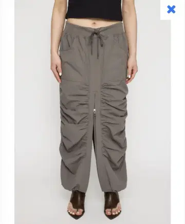 1회 착용 LAGUA GEM COTTON SHIRRING 롱 스커트