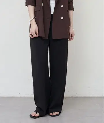 더블 크로스 와이드 팬츠 블랙 38