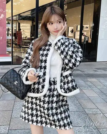 하운드투스 체크 자켓 셋업