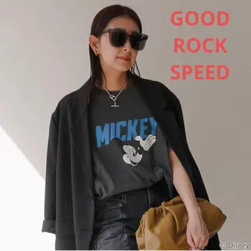 GOODROCKSPEED 미키 프린트 T셔츠 새상품급 어른스러운 루즈핏