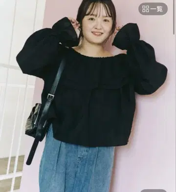 [ tomone 프로듀스 ] 3way 쉬폰 블라우스 블랙 다크 쇼콜라