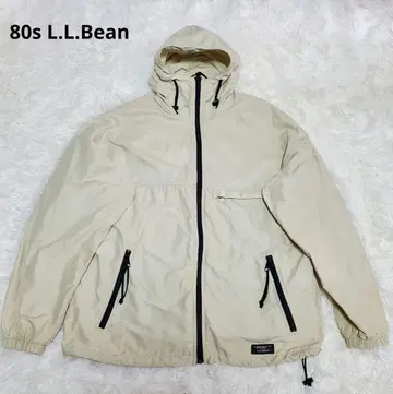 80s 엘엘빈 나일론 자켓 베이지 XL 립스탑