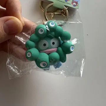 산리오 캐릭터 실리콘 키링 그린 컬러 약 5cm 새상품