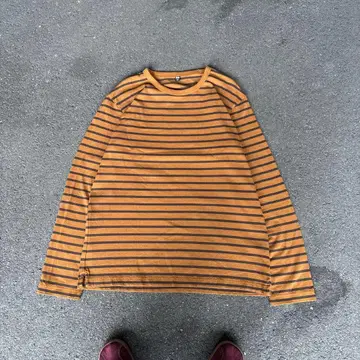 올드 유니클로 00s 보더 롱티 시티 보이 y2k