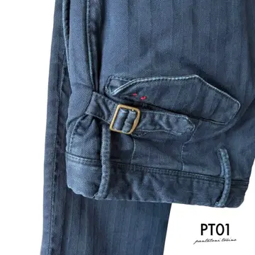 PT01 WORN OUT/인디고 가먼트 다이/헤링본 팬츠