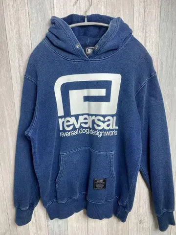[양면 프린트] reversal 데님풍 풀오버 후드티