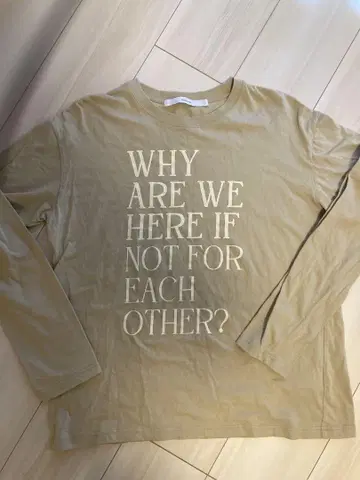 [ FRAMeWORK ] WHY 로고 롱 TEE (베이지)