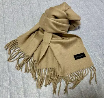 JILL STUART 프린지 부착 대형 머플러 스톨 베이지