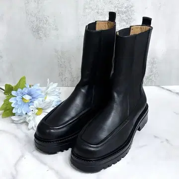 컨디션 최상 코르소 로마 베 통굽 이탈리아제 사이드 고어 부츠 스퀘어토