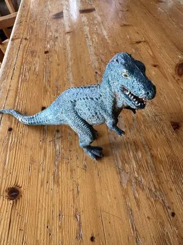 파란색 티라노사우루스 모형 약 14cm