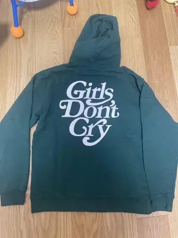 Girls Don't Cry 그린 후드티 L