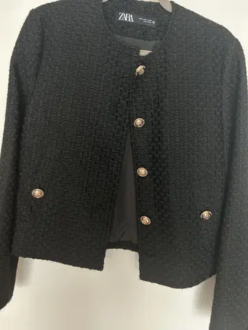 ZARA 블랙 노카라 자켓 M