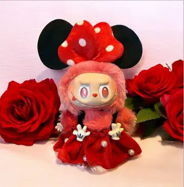 러브부용 옷 의류 D할로 귀여운 빨간색 도트 LABUBU