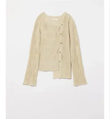 새상품 WAVE TUCK ASYMMETRY GLITTER CARDIGAN